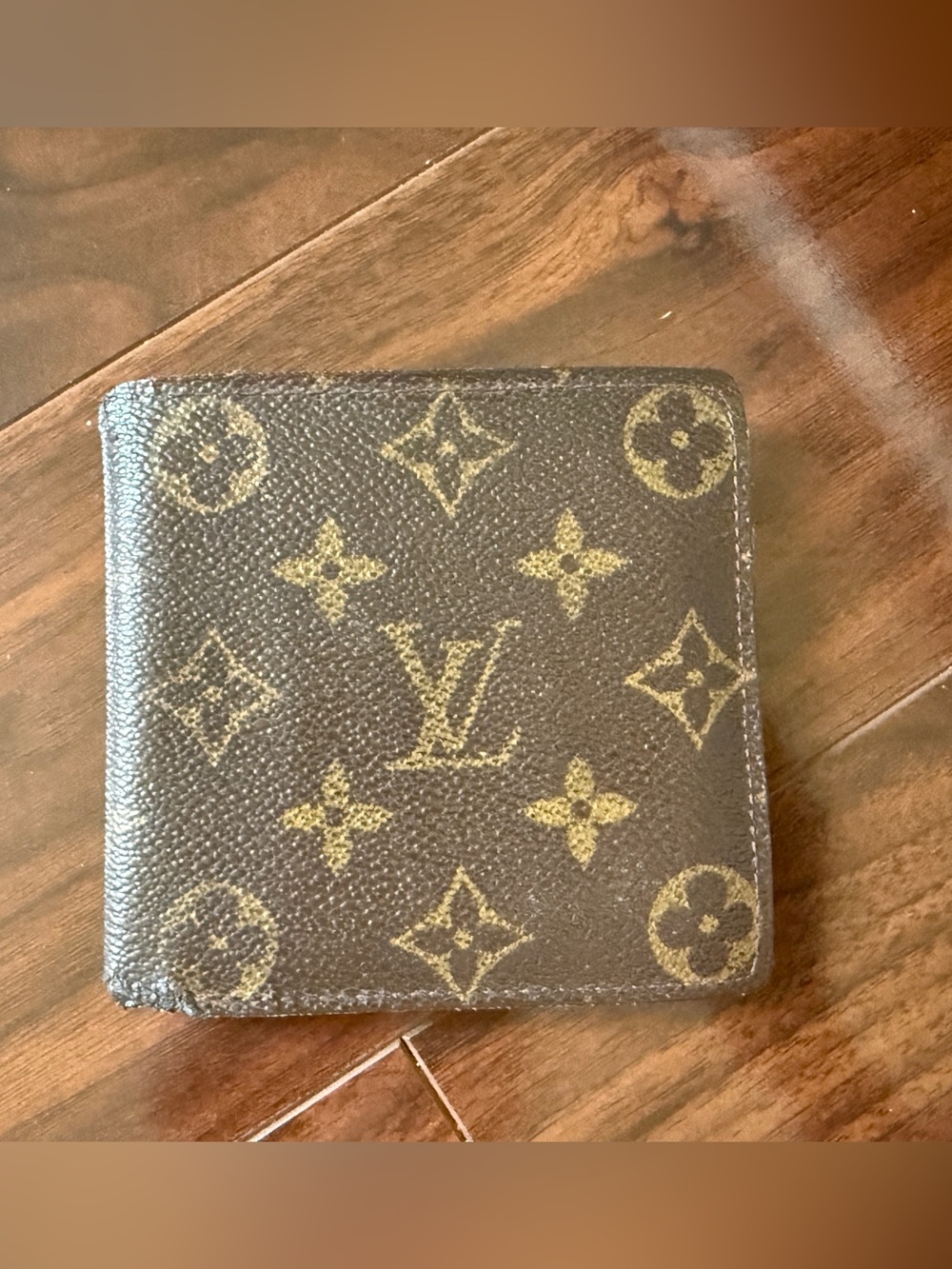 Authentic vintage Louis Vuitton Monogram Canvas Wallet in Brown and Gold